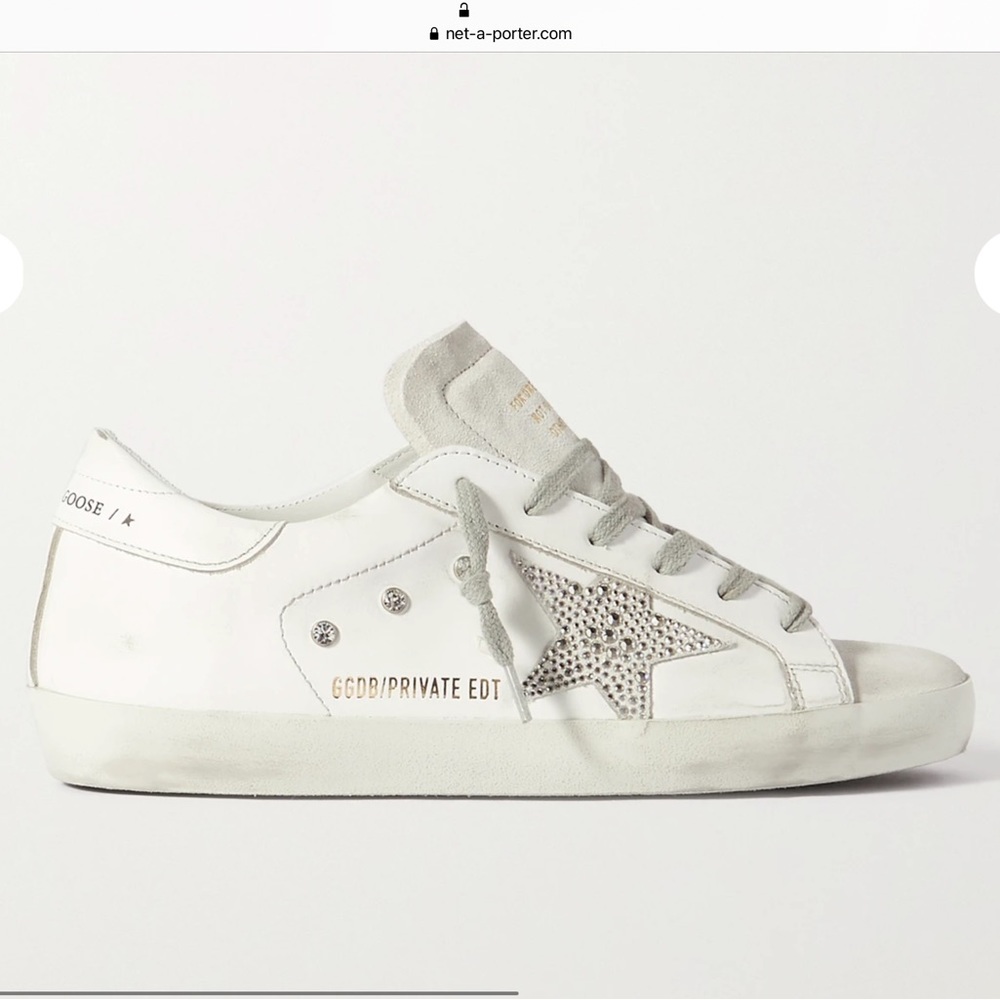 Golden Goose Super Star crystal embellished suede and leather size 6 authentic!!